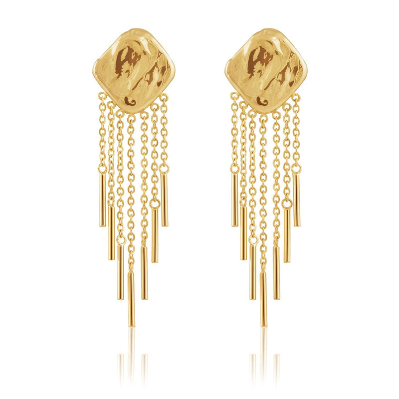 Crayon Long Earring | Mixed Gemstone Earrings | 14K Gold Fill – Design House